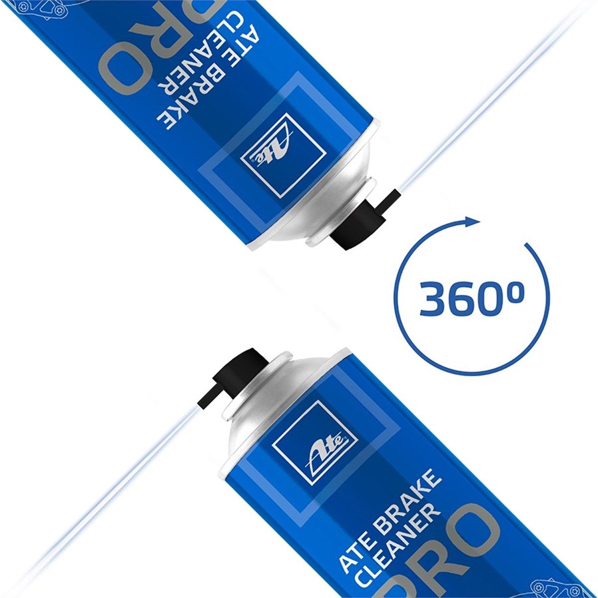 ATE Brake Cleaner Pro Nettoyant Freins Pulverisation 360Degres Facile